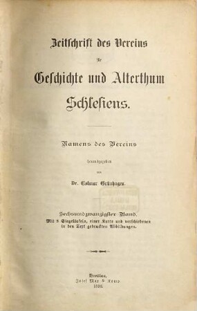 Zeitschrift des Vereins für Geschichte und Alterthum Schlesiens. 26. 1892