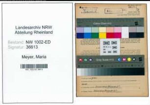 Entnazifizierung Maria Meyer, geb. 31.05.1892 (Lehrerin)