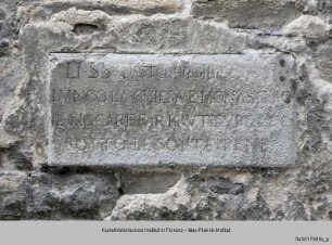 Inschrift der "Signori Otto di Guardia e Balia della città di Firenze"