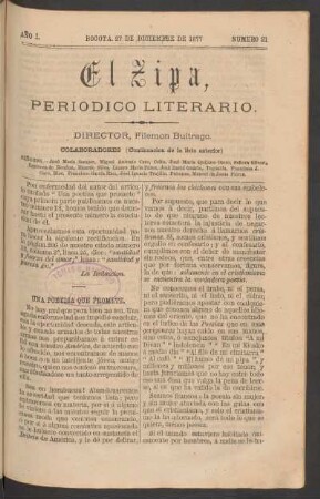 1877,1,21: año 1, número 21 (27 de diciembre de 1877)