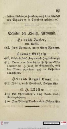 Schüler der Königl. Akademie