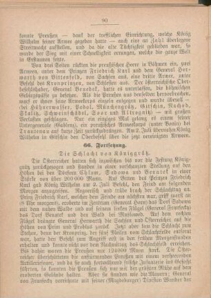 66. Fortsetzung. Die Schlacht von Königgrätz.
