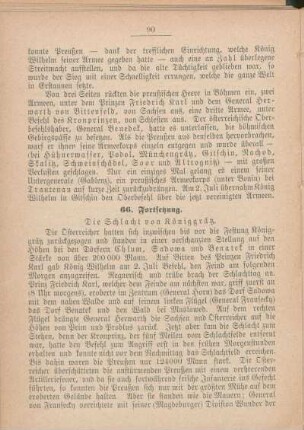 66. Fortsetzung. Die Schlacht von Königgrätz.