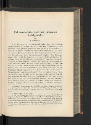 Elektromotorische Kraft und chemisches Gleichgewicht