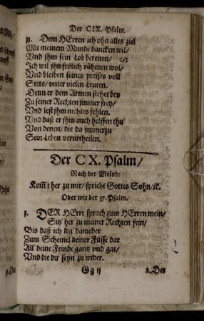 Der CX. Psalm [-] CXIIII. Psalm