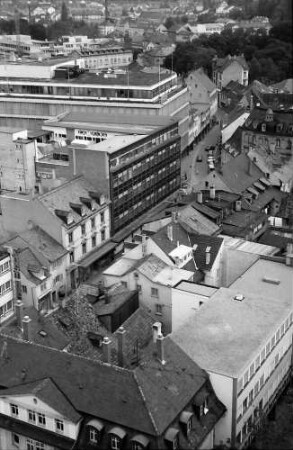 Lörrach: Blick vom Hochhaus auf Hertie