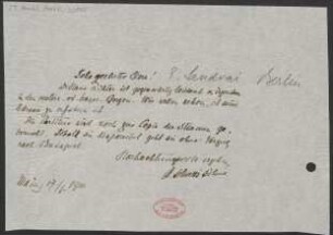 Brief an Erwin Lendvai : 17.06.1910