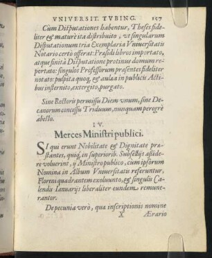 IV. Merces Ministri publici.