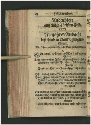 Andachten auff einige Christen-Feste.