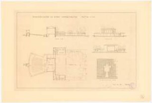 Freilichttheater: Grundriss und Schnitte 1:200