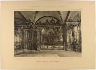 Juwelenzimmer im Grünen Gewölbe im Residenzschloss in Dresden, aus der Mappe: Das Königliche Residenzschloss zu Dresden von Römmler & Jonas