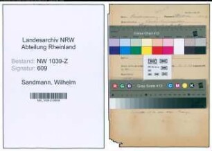 Entnazifizierung Wilhelm Sandmann , geb. 24.09.1889 (Landesoberinspektor)