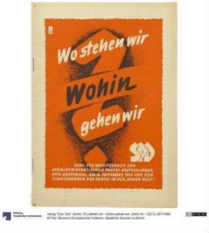 Wo stehen wir - wohin gehen wir.