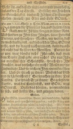 Ev. am XXIII. Sont. n. Trin. Matt. am 22. v. 15-22.