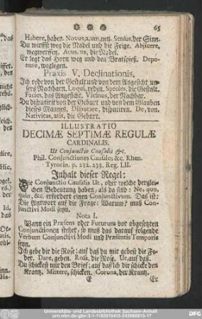 Illustratio Decimae Septimae Regulae Cardinalis.