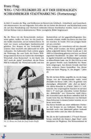 Weg- und Feldkreuze auf der ehemaligen Schramberger Stadtmarkung (Fortsetzung).