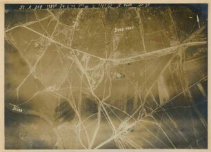 Foto der Stellungen südlich von Beaurieux (Luftbild)