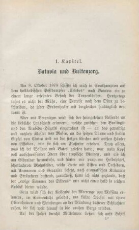 1. Kapitel. Batavia und Buitenzorg