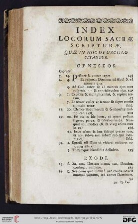 Index locorum sacræ scripturæ, quæ in hoc opusculo citantur