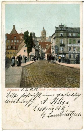 Meißen. Blick von der alten Brücke