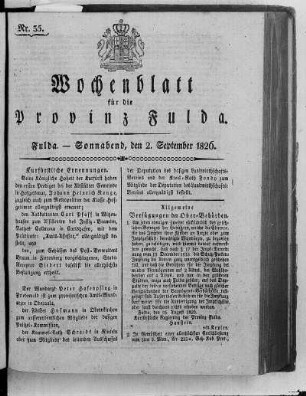 Nr. 35, Ausgabe vom 2. September 1826