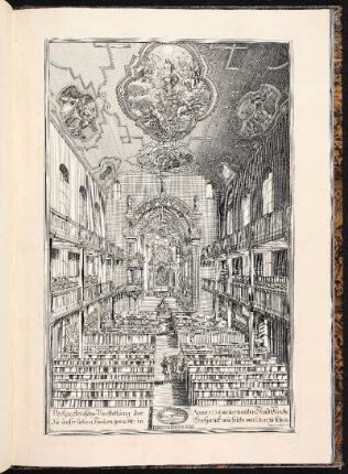 Perspectivische Vorstellung der Anno 1738, neuerbauten Stadt-Kirche zu unser lieben Frauen genan[n]t: in Herspruck; wie solche von in[n]en zu sehen. - Sankt Maria, Hersbruck, Innenansicht