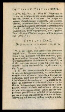 Titulus XXXIX. De sententia excommunicationis.
