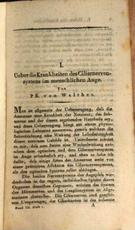 Journal der Chirurgie und Augenheilkunde. 3. 1822