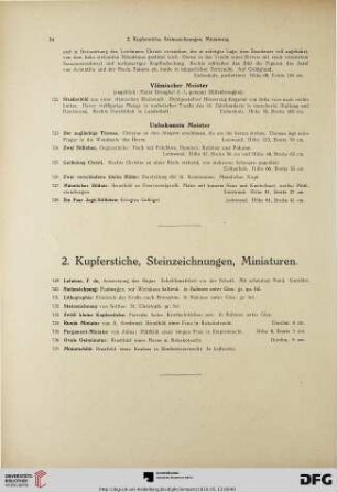 Kupferstiche, Steinzeichnungen, Miniaturen (729-737)