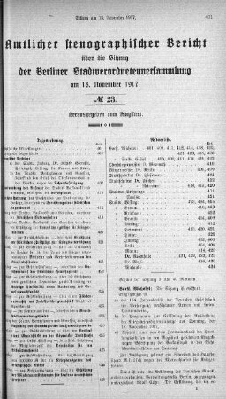 No. 23, 15. November 1917