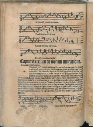 Caput Tertium de vocum mutatione. et regulari solmisatione.