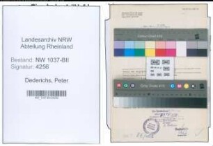 Entnazifizierung Peter Dederichs , geb. 28.03.1903 (Angestellter)