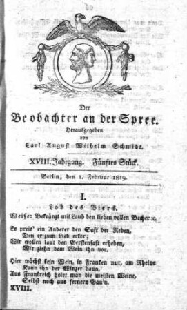 5. Stueck, 1. Februar 1819
