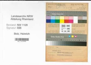 Entnazifizierung Heinrich Bolz , geb. 30.08.1915 (Angestellter)