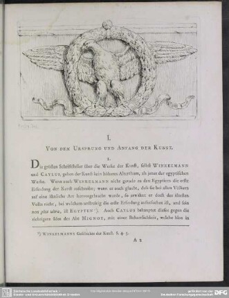 I. Von dem Ursprung und Anfang der Kunst