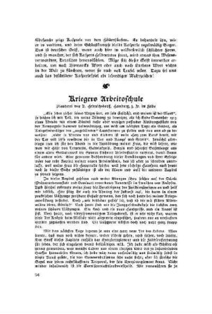 Kriegers Arbeitsschule
