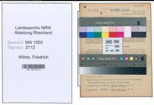 Entnazifizierung Friedrich Wilms , geb. 24.12.1907 (Buchhalter)