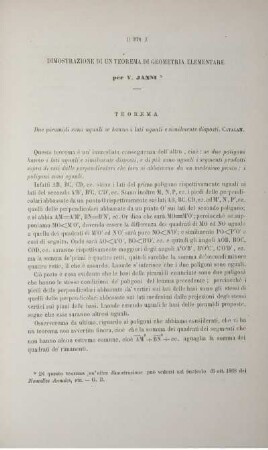 Dimostrazione di un teorema di geometria elementare.