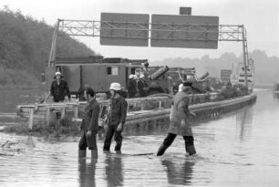 Hochwasser von Rhein und Alb
