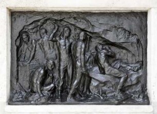 Reliefs zur Erinnerung an Abbes soziales Werk — Bergwerk