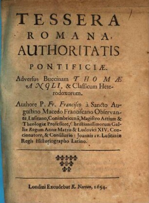 Tessera Romana authoritatis pontificiae