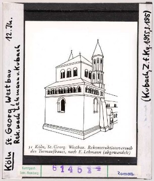Köln: St. Georg, Westbau, Rekonstruktion