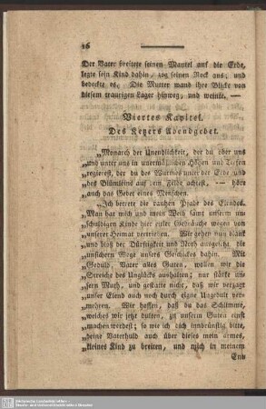 Viertes Kapitel. Des Ketzers Abendgebet