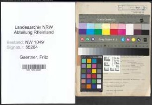 Entnazifizierung Fritz Gaertner , geb. 04.12.1885 (Berufssoldat)