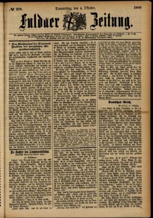 Ausgabe vom Donnerstag, den 04. Oktober 1888.