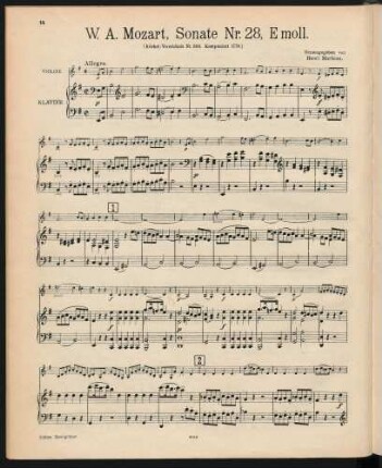Violine und Klavier[, KV 304]