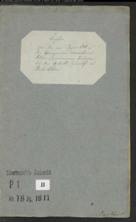 Zivilstandsregister der katholischen Gemeinde Brenken, Kreis Büren (GHT 1811). (Gemeinde: Katholische Gemeinde Bredenborn)