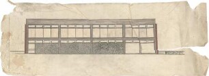 Schneider - Esleben, Paul; Düsseldorf, Rolandstr. 40; Rolandschule - Turnhalle: Fassade (Ansicht)