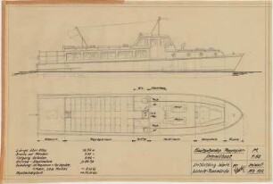Flachgehendes Motorschnellboot, Maßstab 1:50, Johannes Schlichting Werft, Travemünde