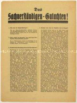 Flugblatt der Deutschnationalen Volkspartei gegen die Reichsregierung und den Dawes-Plan